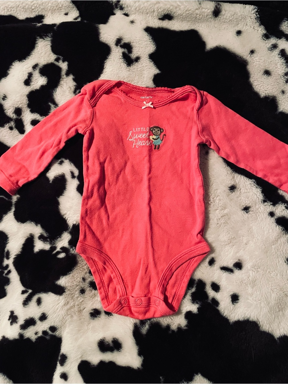 Carter’s Monkey Infant / Baby Long Sleeved Onesie Size 6 Months